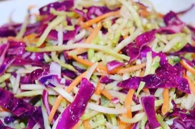Broccoli, Red Cabbage & Carrot Slaw