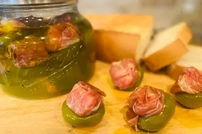 Hot Stuffed Cherry Peppers