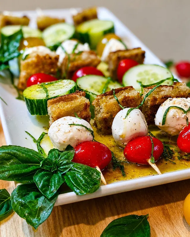 Panzanella Salad Skewers (Spiedini)